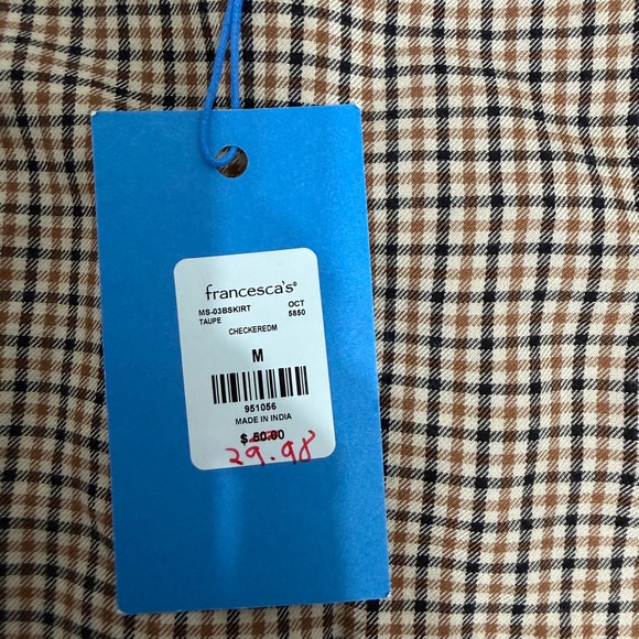 Francesca’s collection houndstooth pencil skirt size medium NWT - Picture 4 of 8